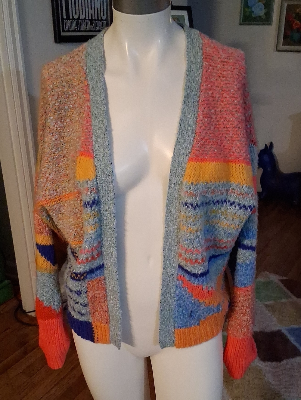 Multicolor Open-Front Women’s Cardigan Swe⁶ater